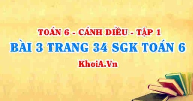 Bài 3 trang 34 SGK Toán 6 tập 1 Cánh Diều